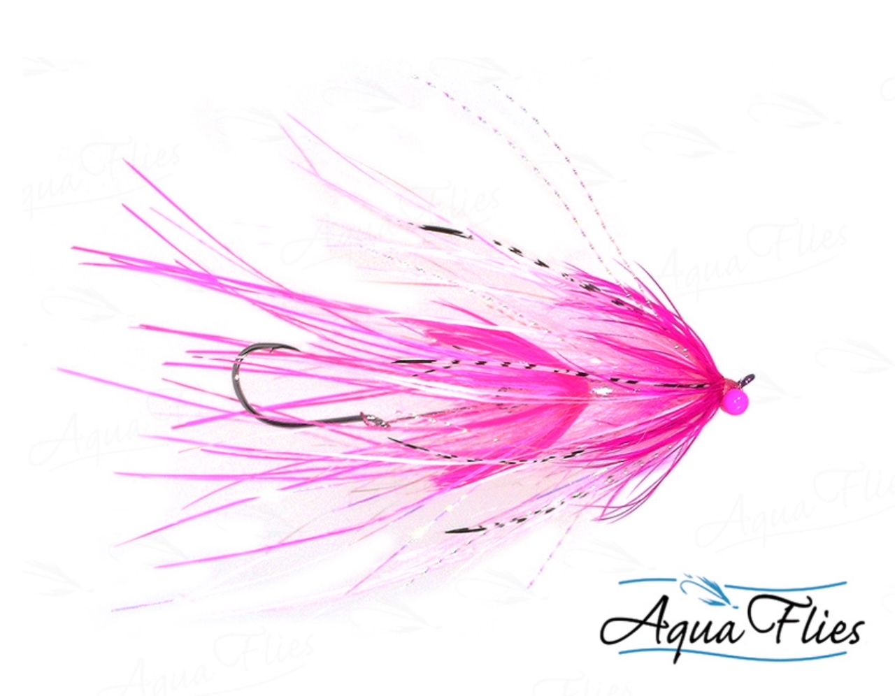 Aqua Flies Stu's Ostrich Intruder - Fuchsia/White